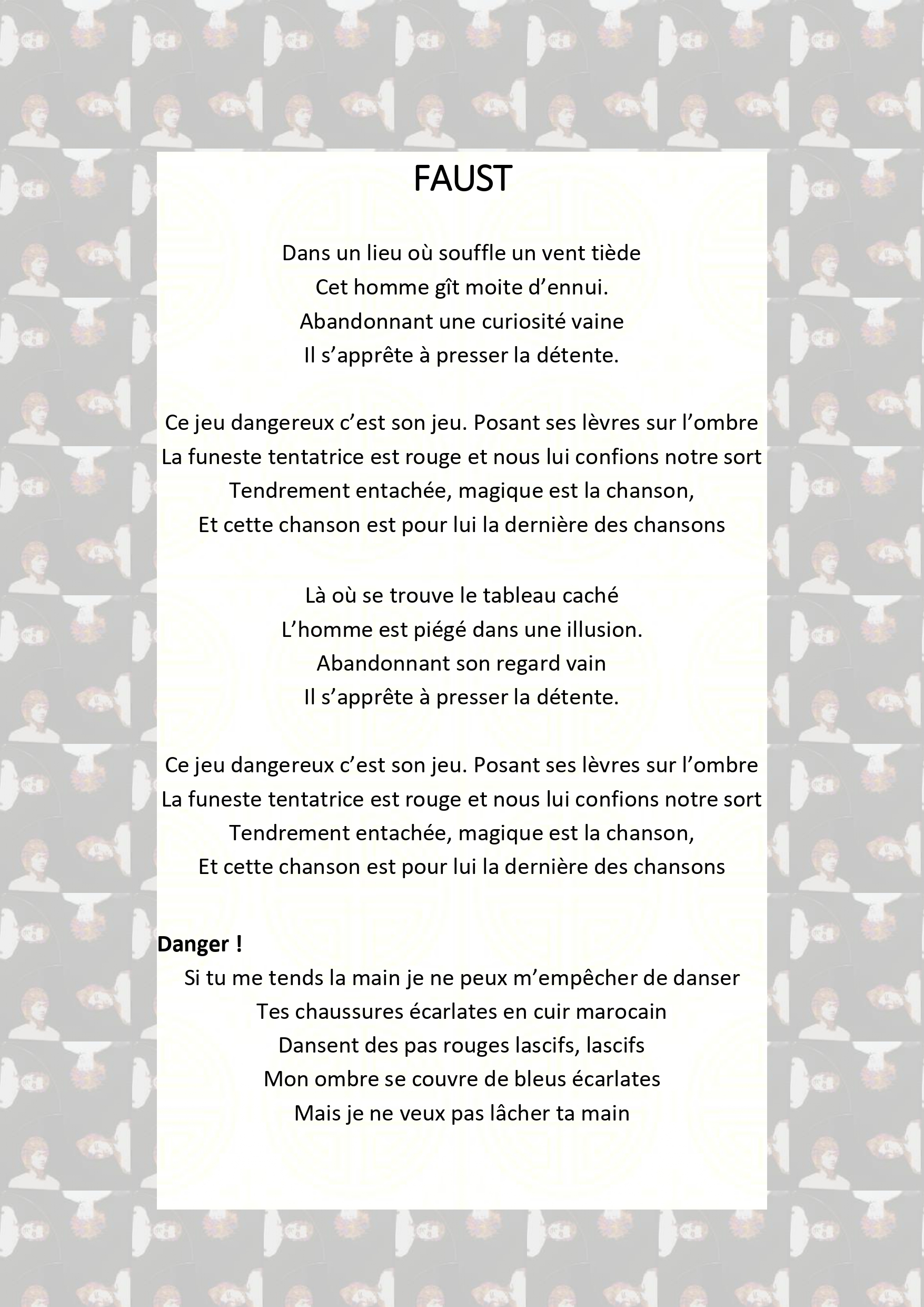 Faust parole ens français