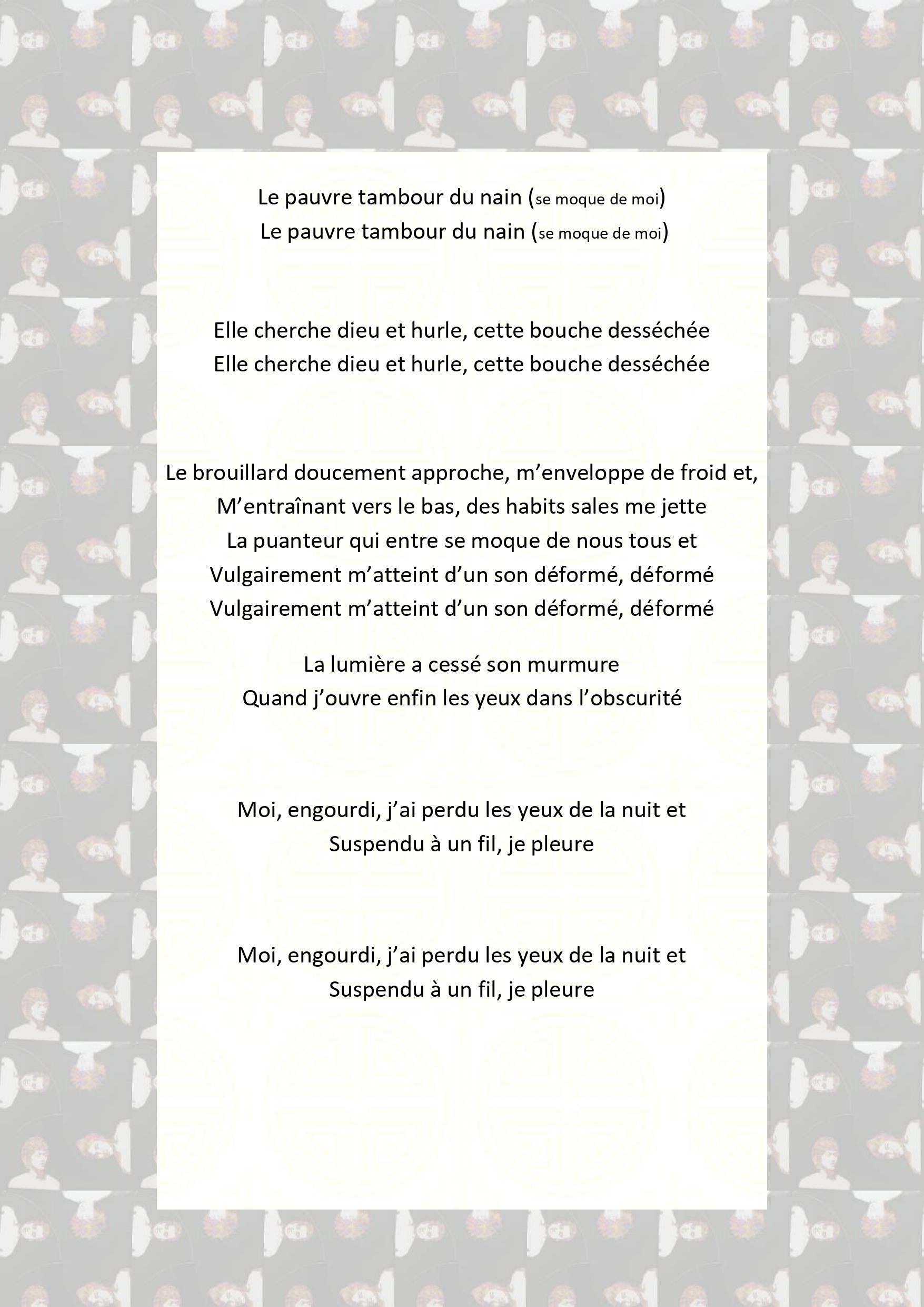 Limbo paroles francais suite