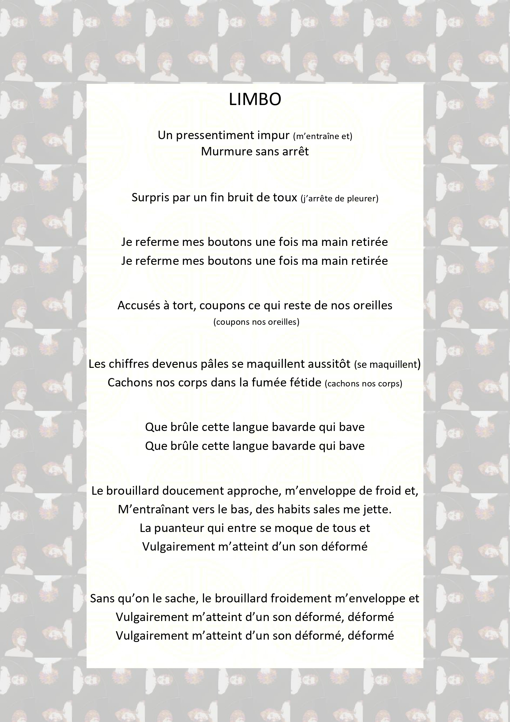 Limbo paroles français