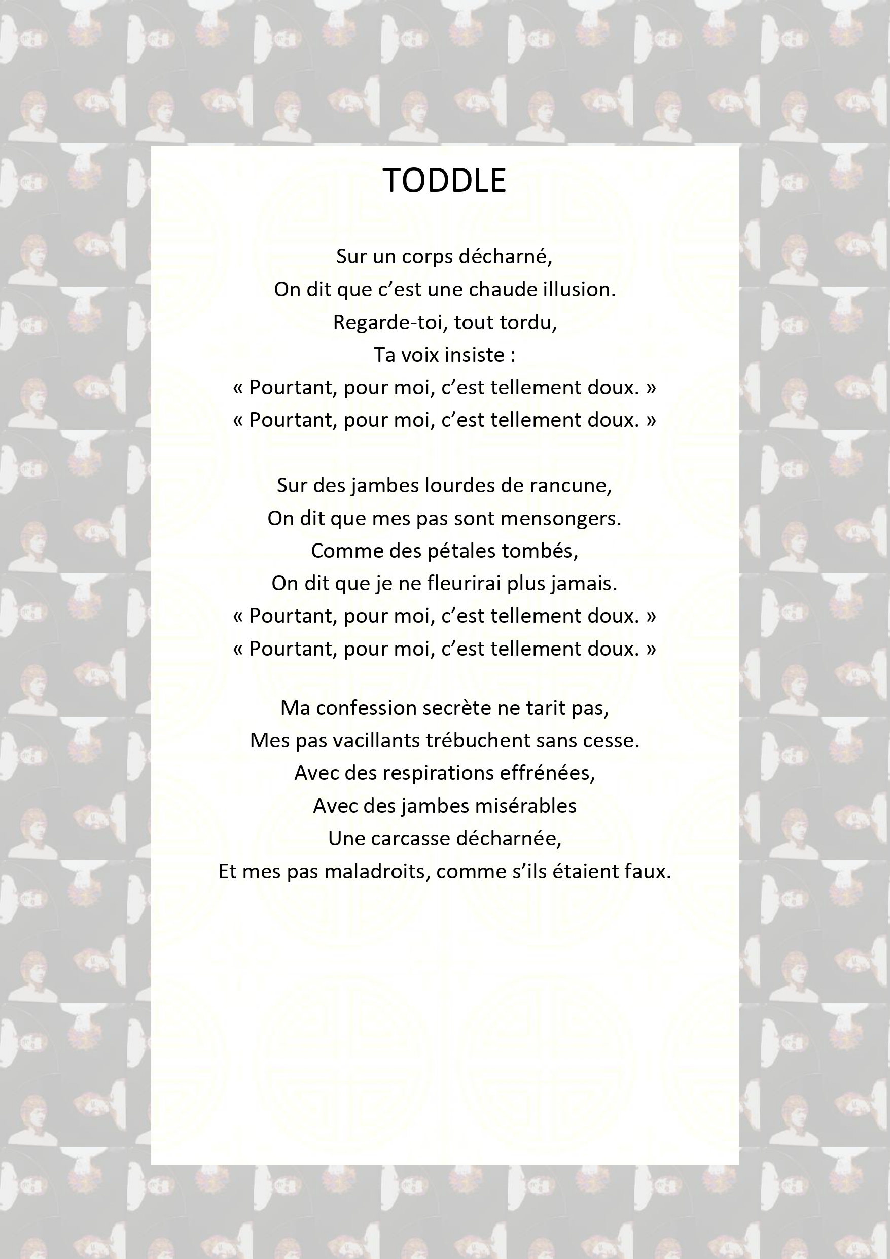 Toddle, paroles en français