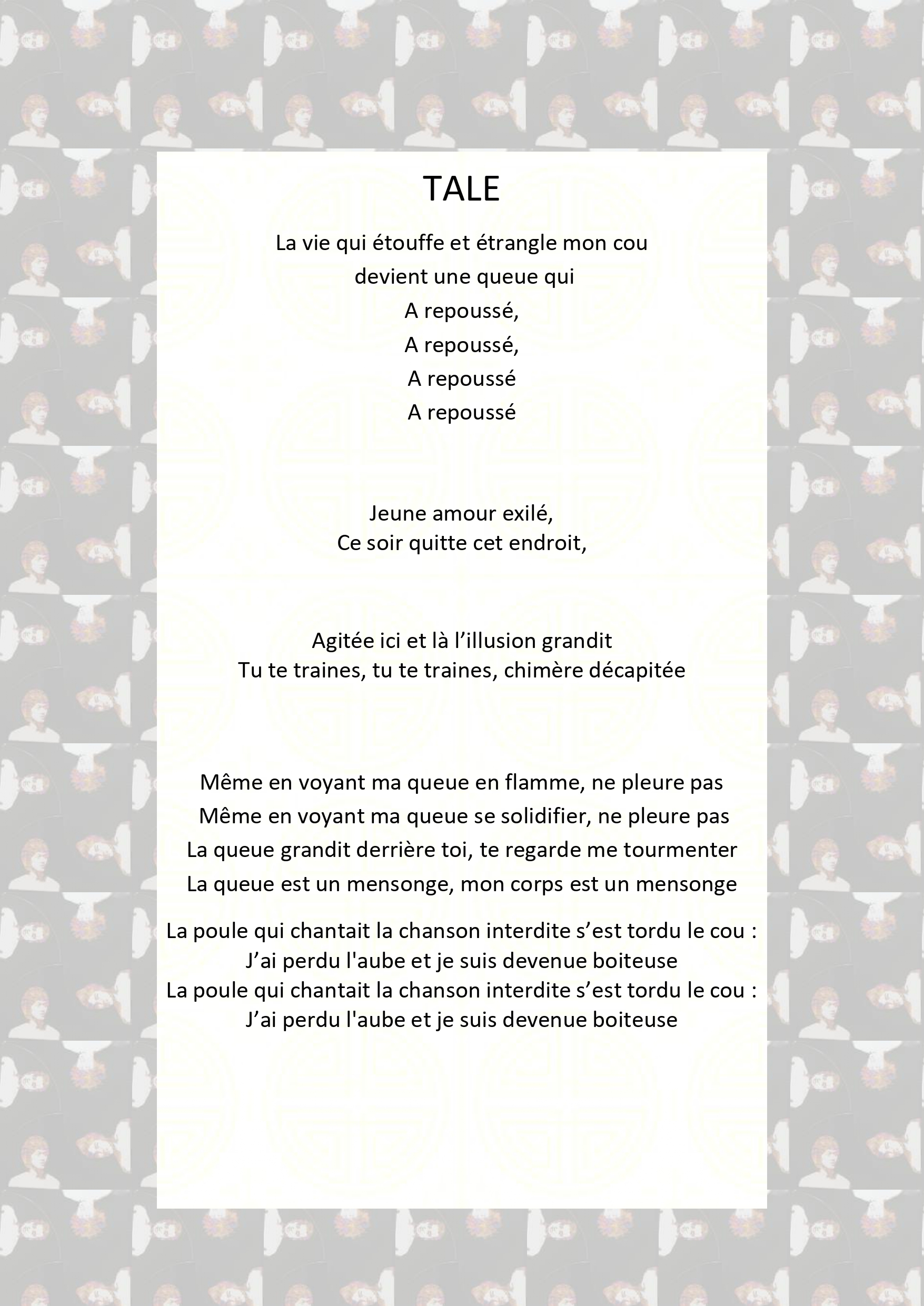 Tail paroles en français